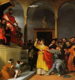 Santa Lucia davanti al giudice- DIPINTO DEL 1539 di Lorenzo Lotto