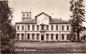 Villa Ghirlanda Silva- foto storica della facciata orientale (cartolina)-