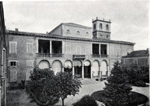 Villa Ghirlanda Silva -foto storica della facciata principale in ville castelli d’Italia-