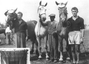 Anni Trenta, contadini premiati alla fiera del bestiame, Cinisello Balsamo (Famiglia Villa - Archivio C.D.S.)