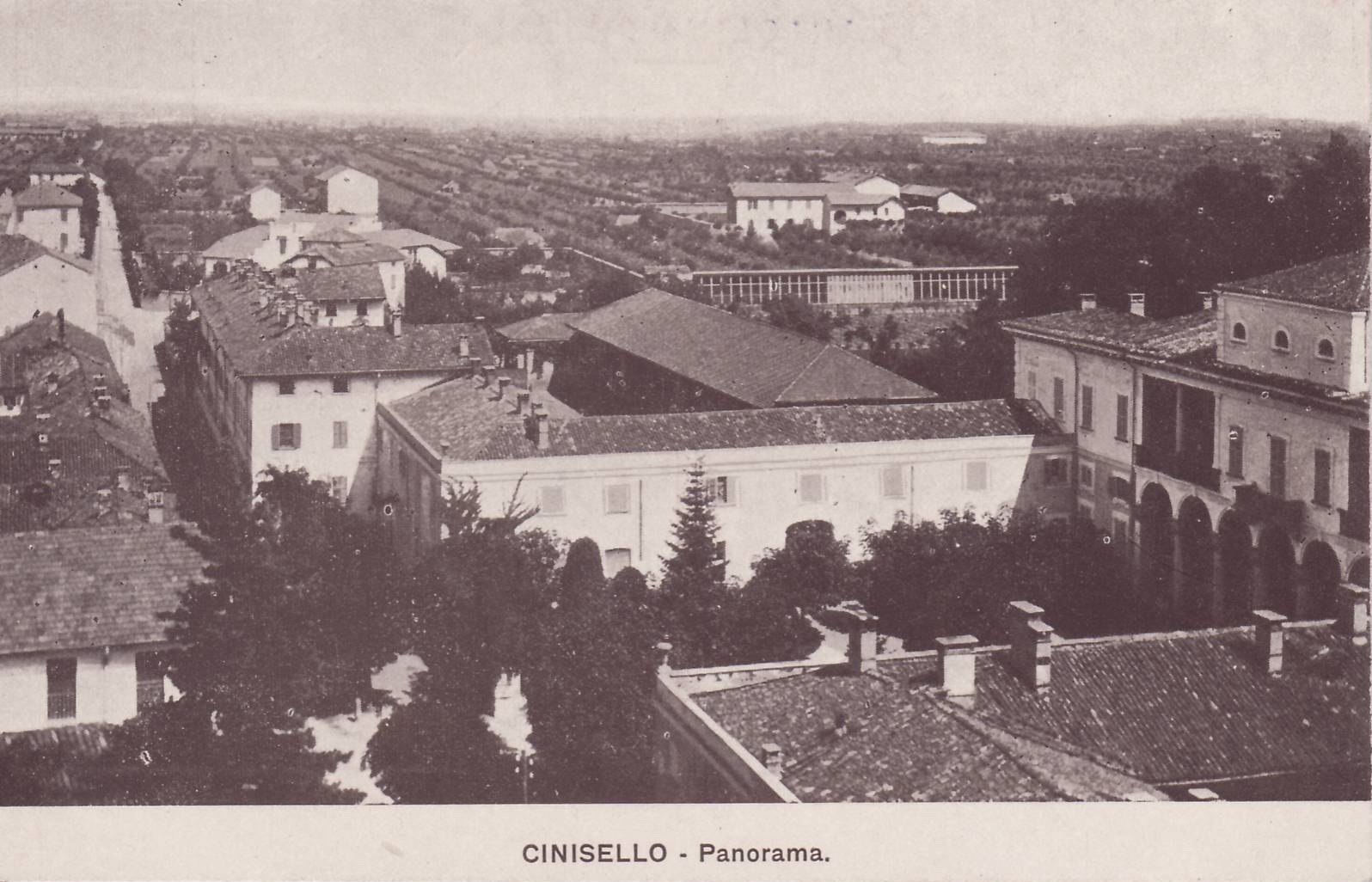 Panoramica di Villa Ghirlanda da via Frova-foto storica