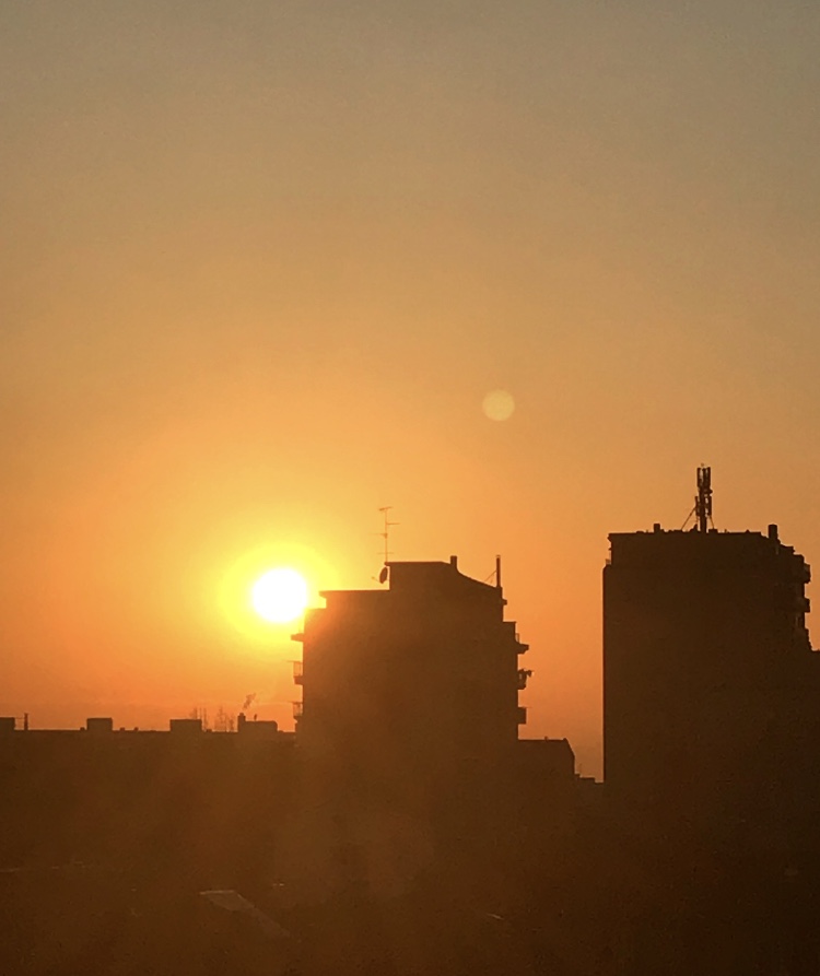 Tramonto a Cinisello Balsamo. Foto di Annalisa Bonafede