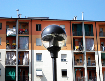 un dettaglio del caseggiato di via Giolitti