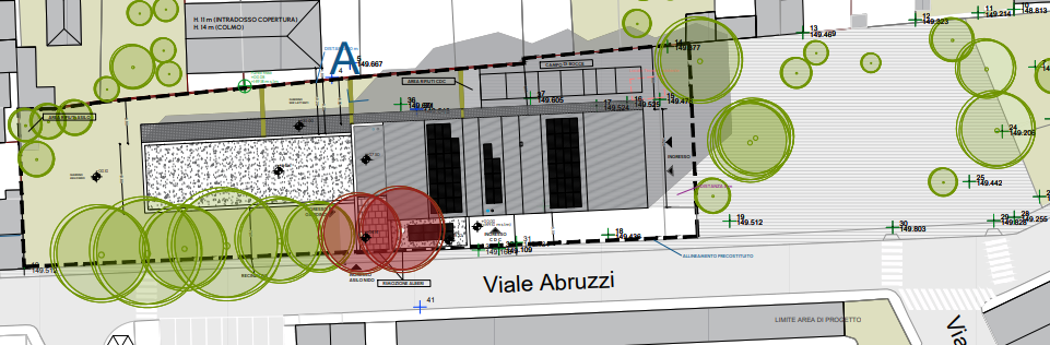 Prima ipotesi progettuale - Planimetria generale