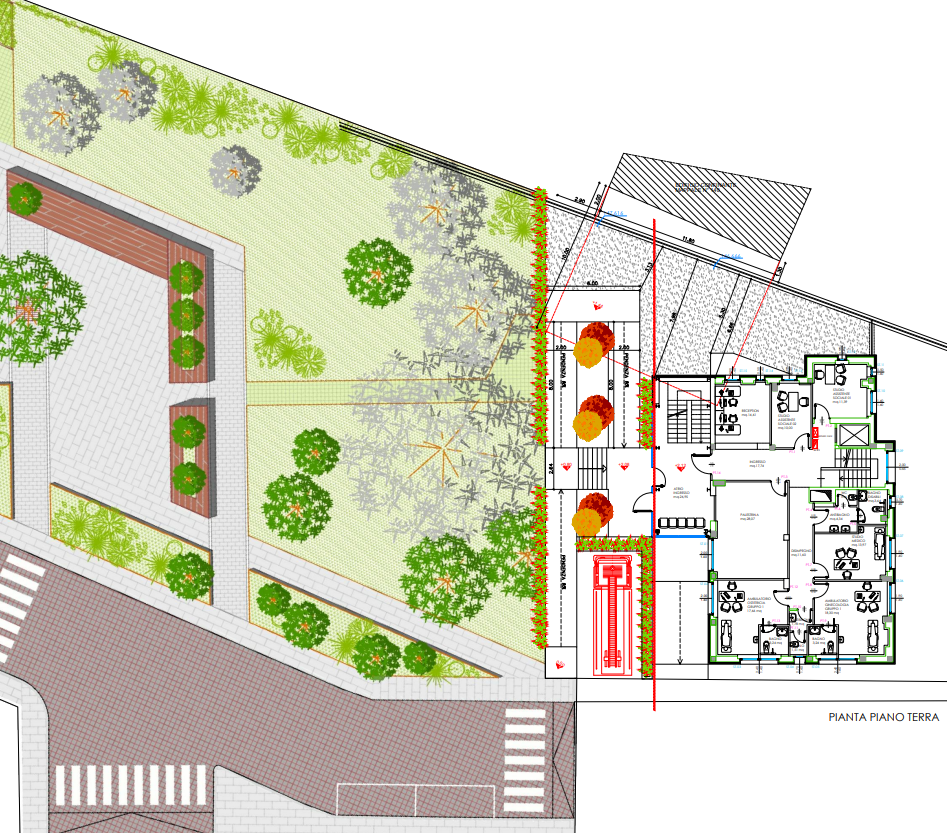 Prima ipotesi progettuale - Planimetria generale
