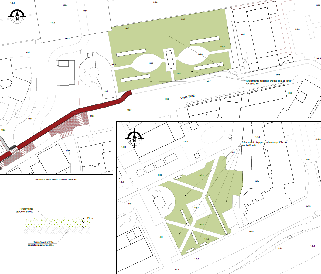 Progetto Esecutivo - Sistemazioni aree verdi coperture autorimesse